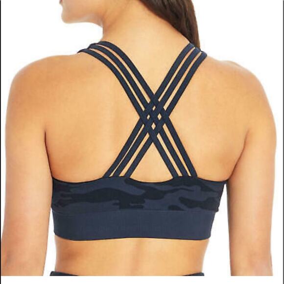 Marika Sport Performance Seamless Sports Bra Dry-Wik Dark Navy Camo NWT S - Picture 1 of 3